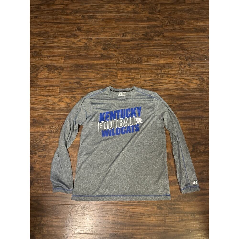 Kentucky Wildcats Size L Gray Long Sleeve Shirt Russell Athletics